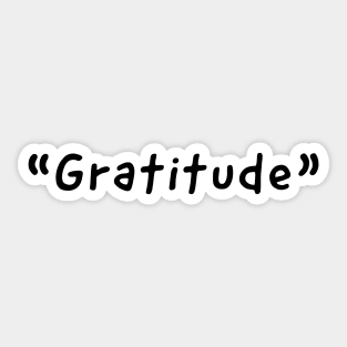 Gratitude Single Word Design Sticker